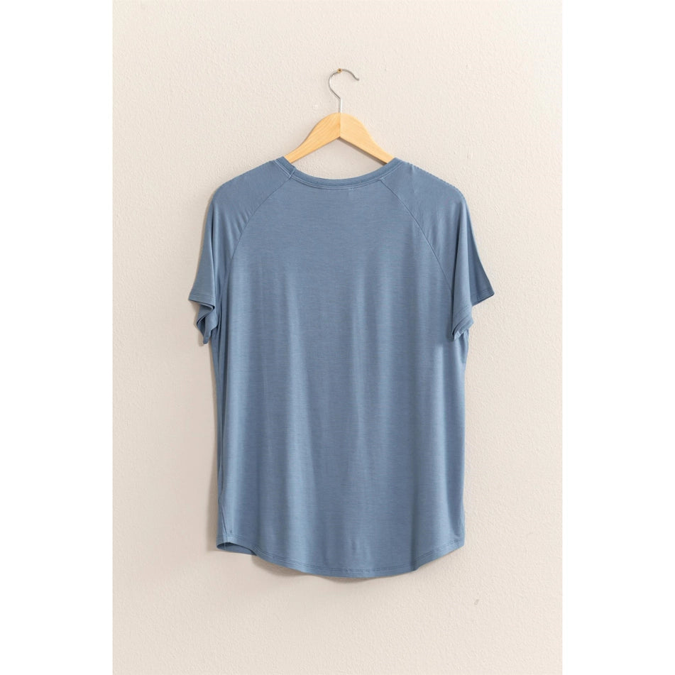 Short Sleeve V-Neck Top