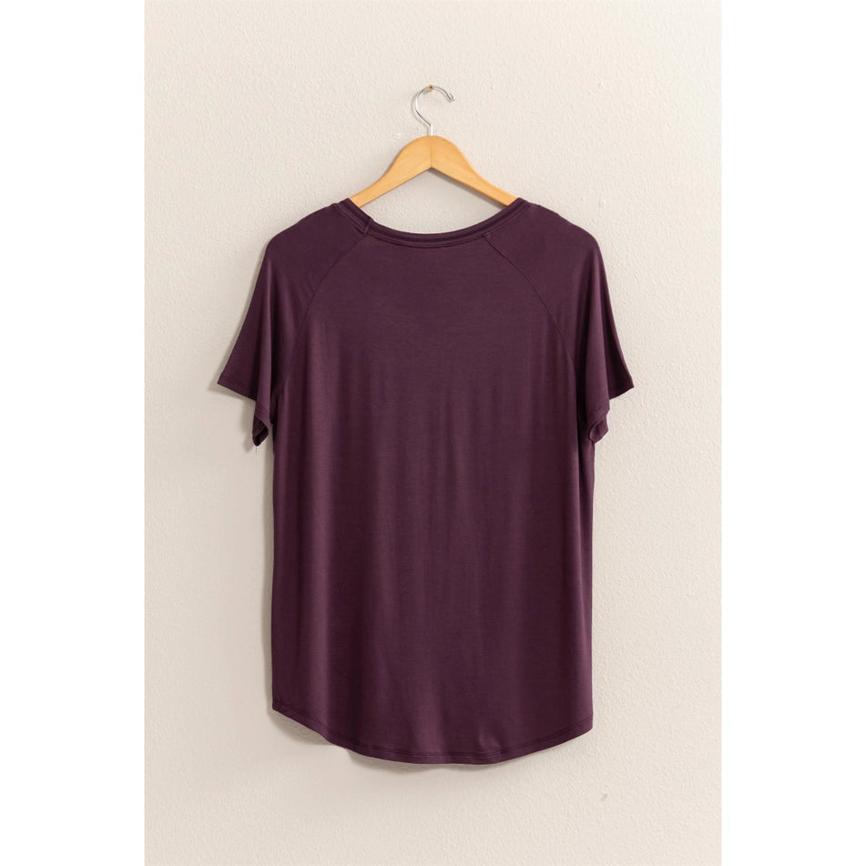 Short Sleeve V-Neck Top