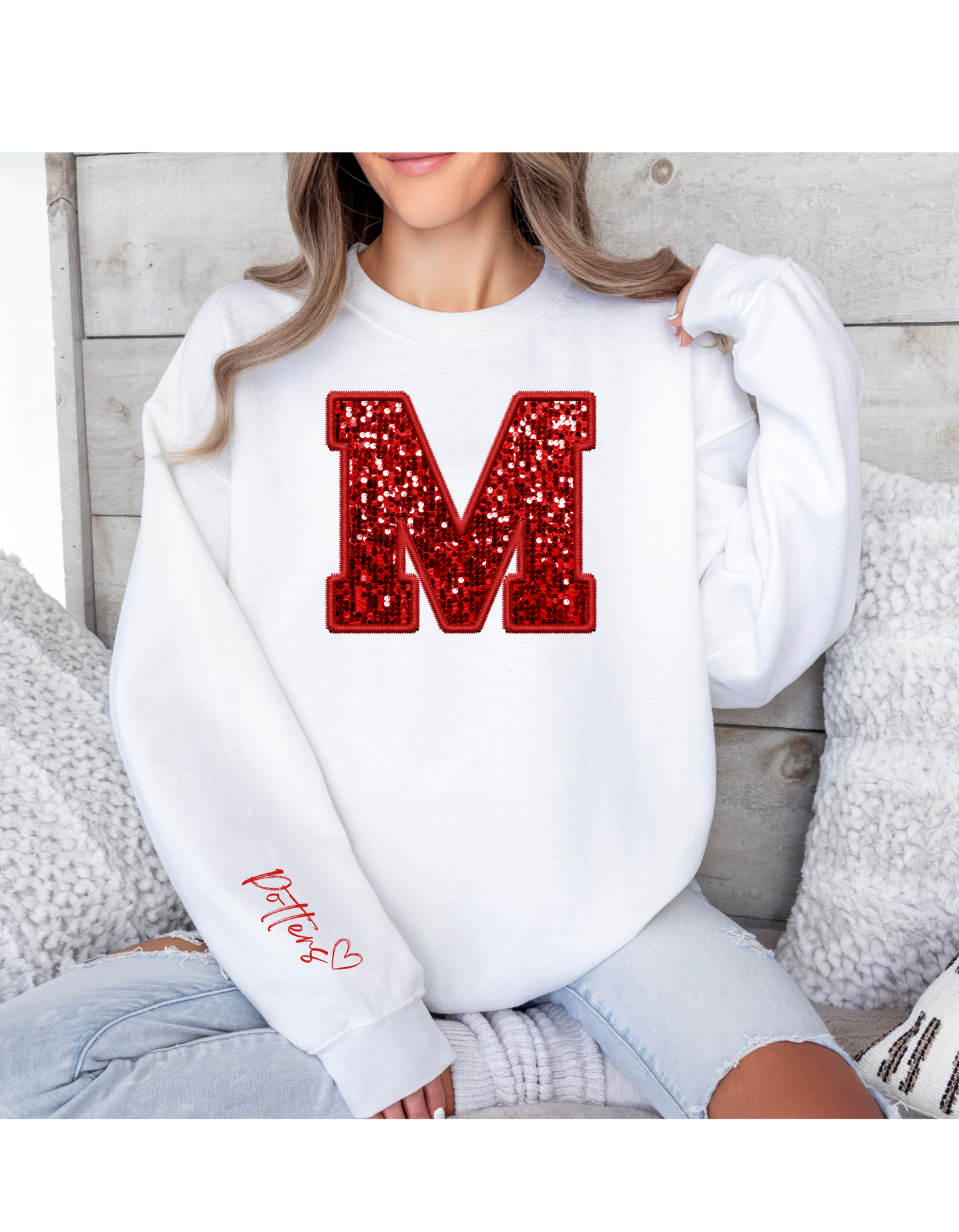 "M" Faux Rhinestone