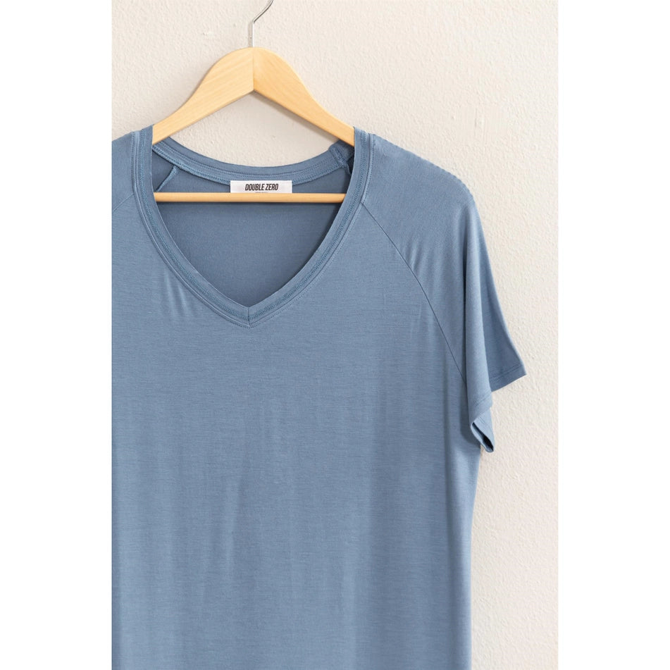 Short Sleeve V-Neck Top