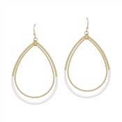 Metal with Gold Teardrop Earring
