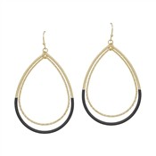 Metal with Gold Teardrop Earring