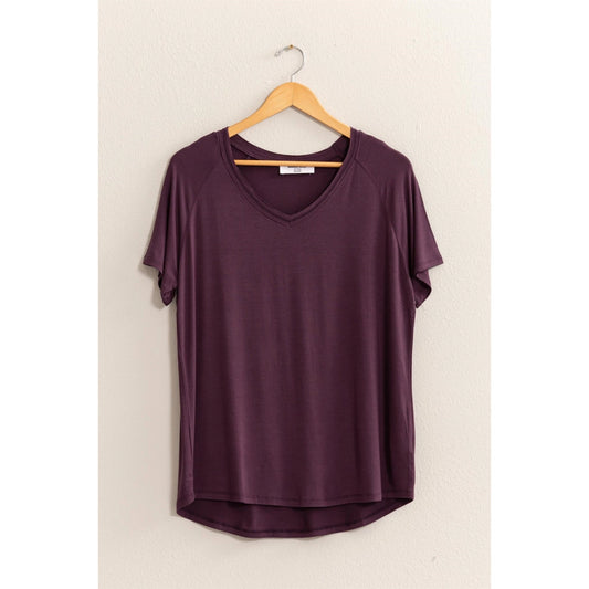 Short Sleeve V-Neck Top