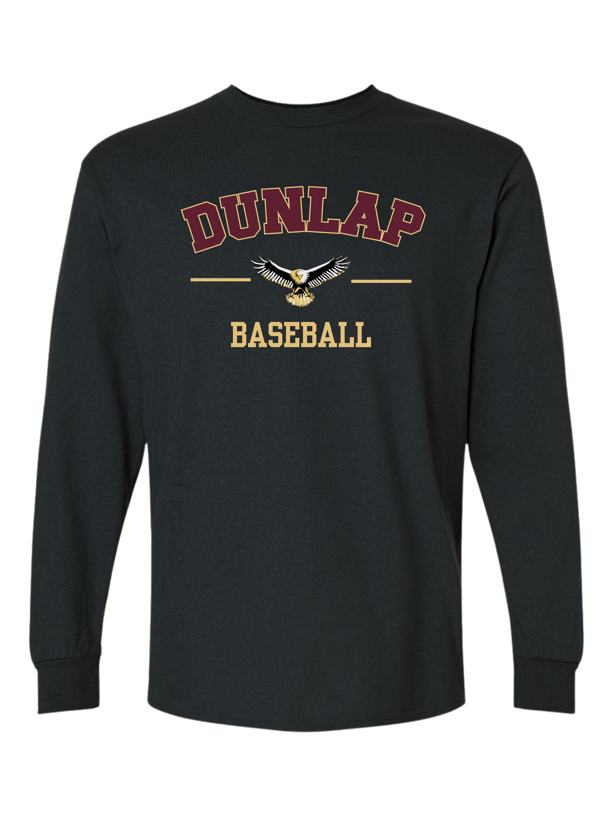 Maroon and Gold Dunlap Baseball