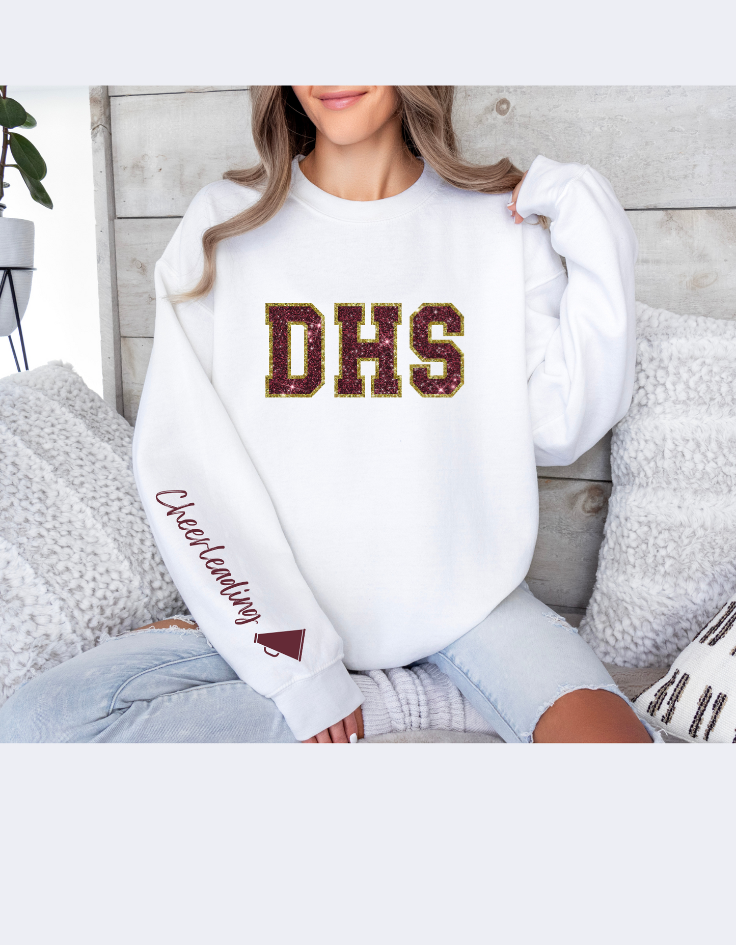 DHS Faux Rhinestone Sweatshirt