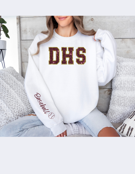 DHS Faux Rhinestone Sweatshirt