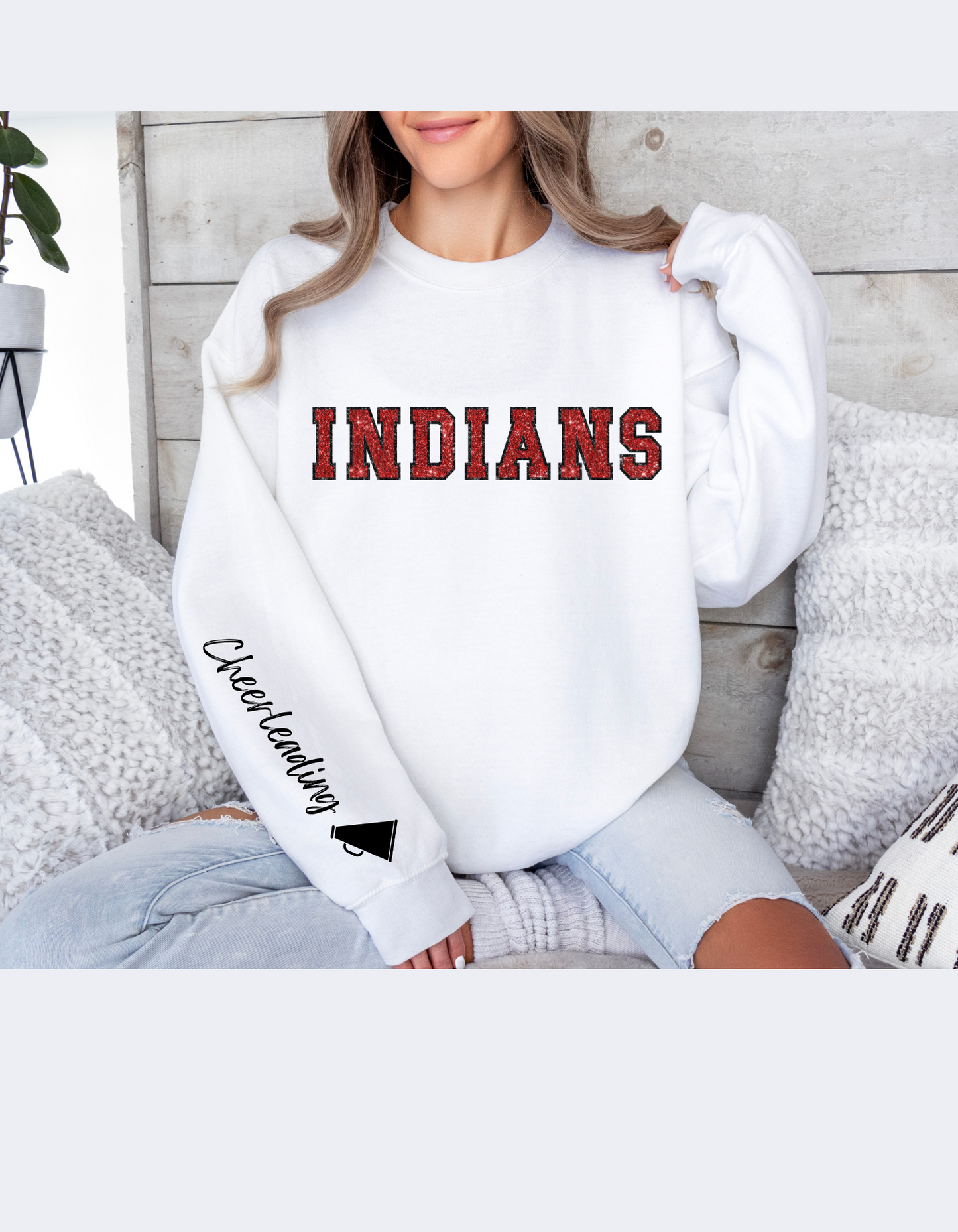 Indians Faux Rhinestone Sweatshirt