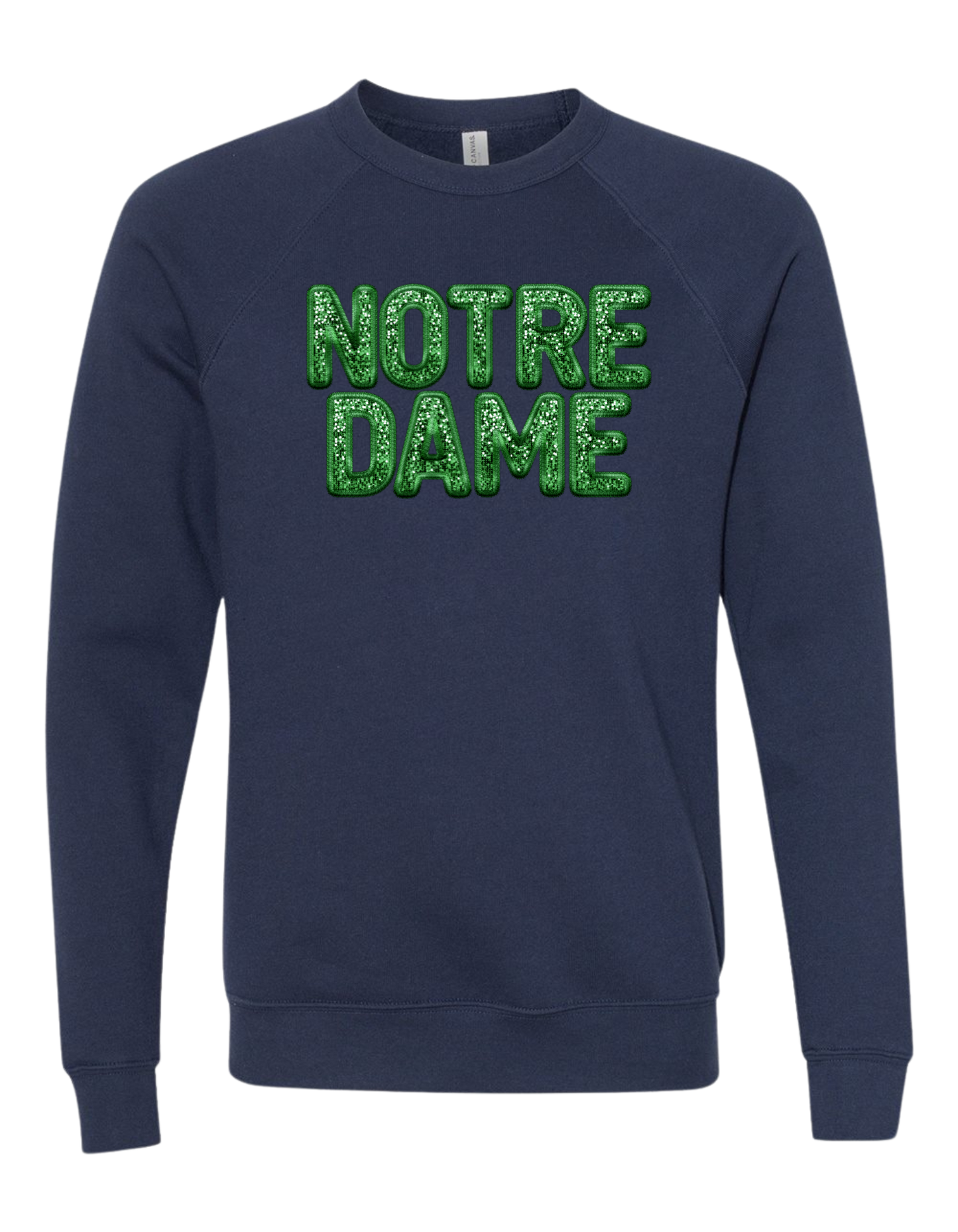 FAUX Rhinestone Notre Dame Crewneck